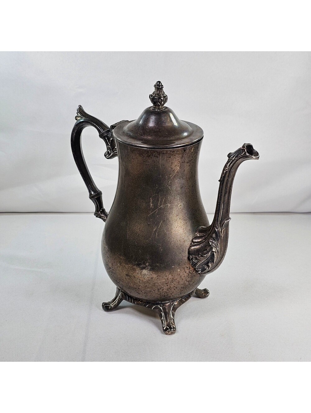 International Silver Company Vintage Silver Plated Footed Coffee Pot Tea Server
